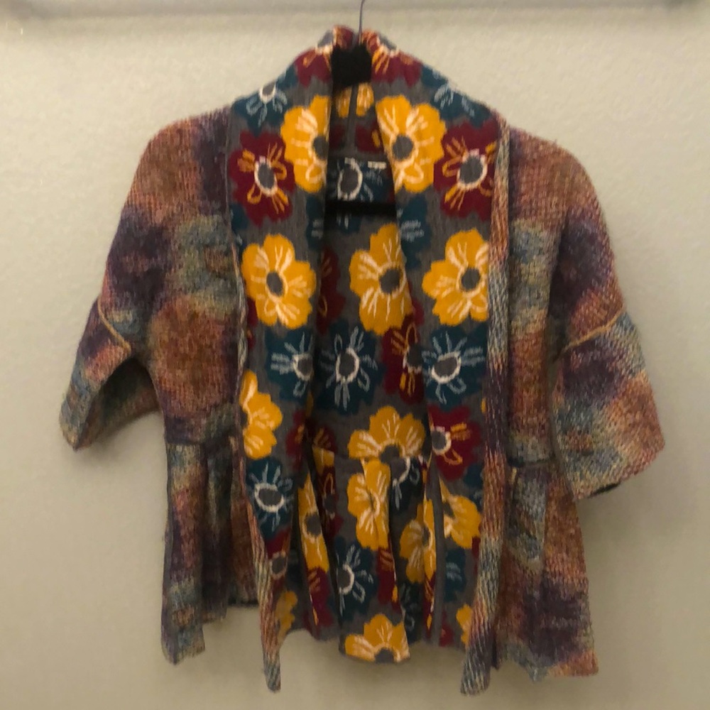 Anthro reversible sweater cardigan